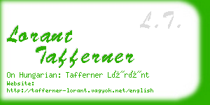 lorant tafferner business card